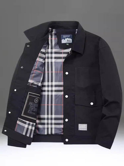 Versatile Loose Workwear Coat - Stylish Turn-Down Collar, Sizes M-5XL - Buy Center