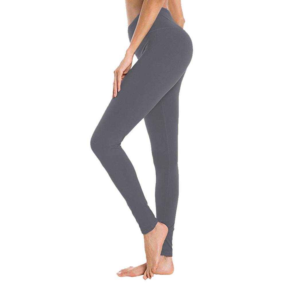 Solid Color High Waist Cropped Leggings - Stylish & Comfortable Fit - Buy Center