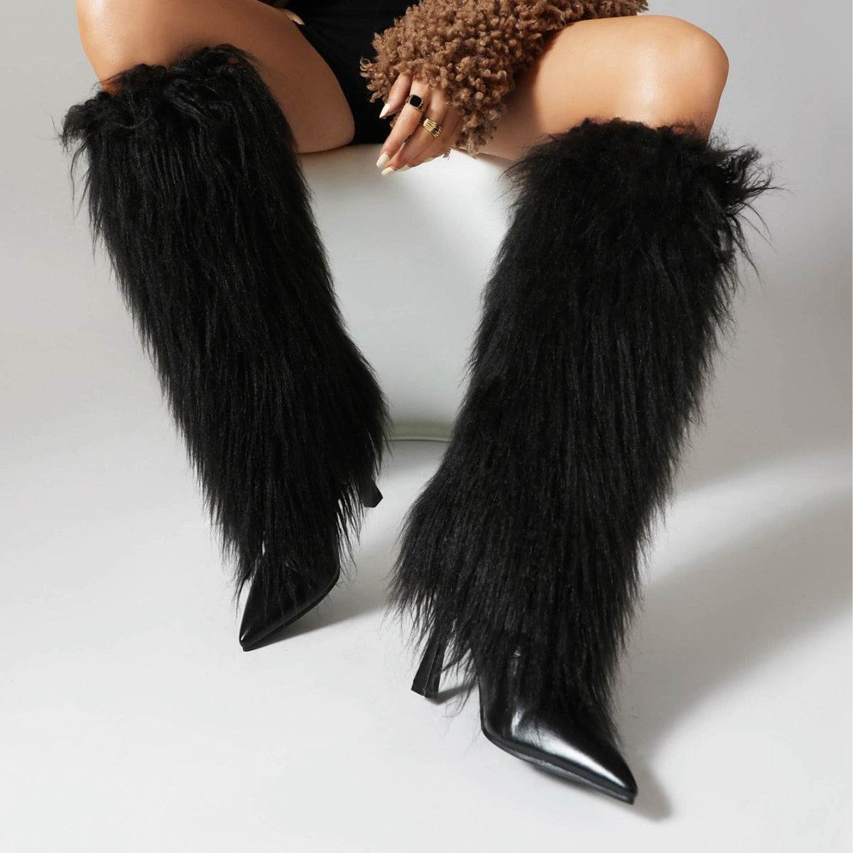 Stylish Stiletto Heel Women's High Boots - Sizes 33-46 for Autumn/Winter - Buy Center