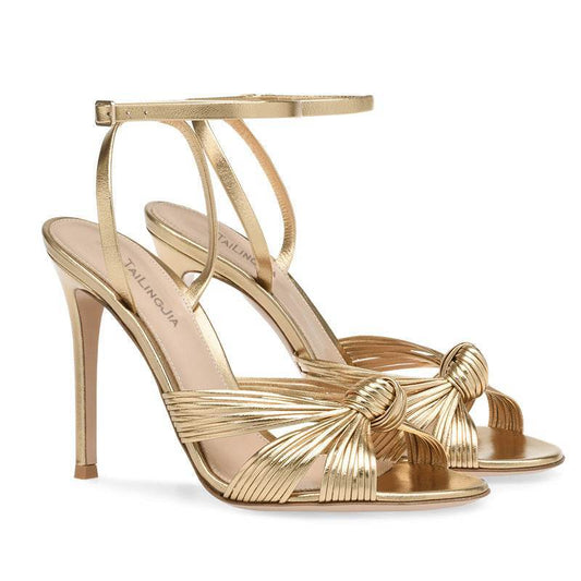 Buycenter Women's Plus Size Stiletto Heels - Trendy Light Gold PU - Buy Center