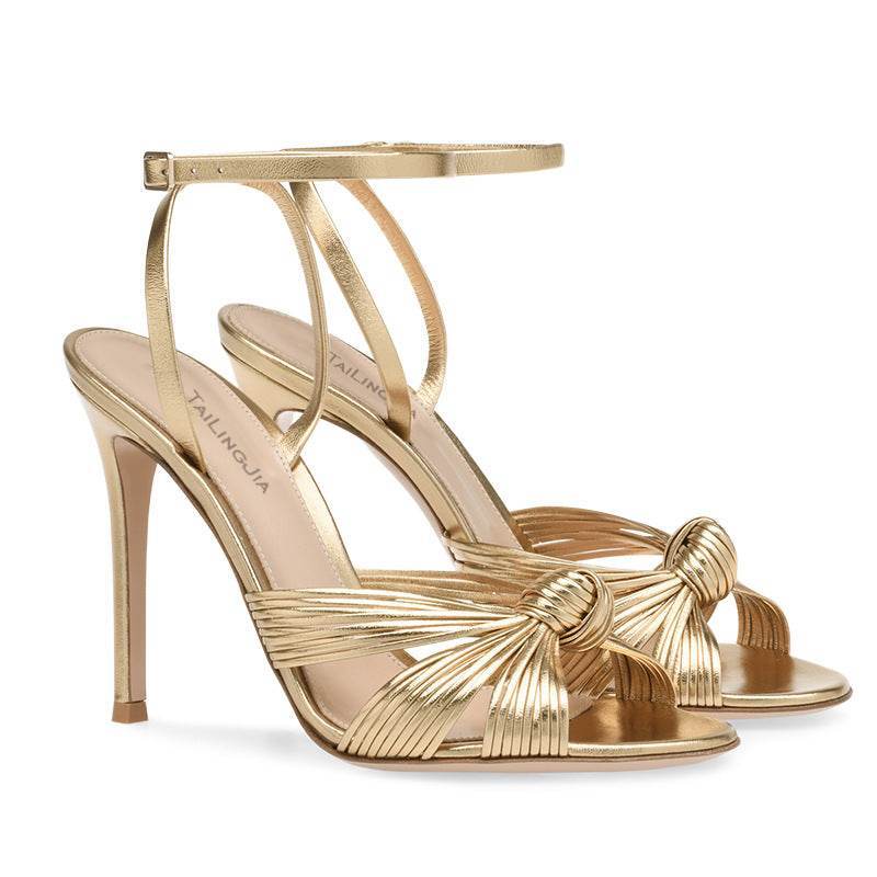 Buycenter Women's Plus Size Stiletto Heels - Trendy Light Gold PU - Buy Center