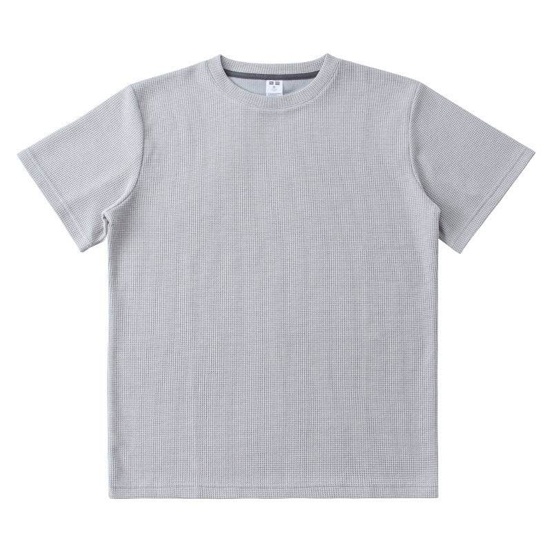 Men's Loose Fit Short-Sleeved T-Shirt - Mercerized Cotton, Solid Colors - Buy Center