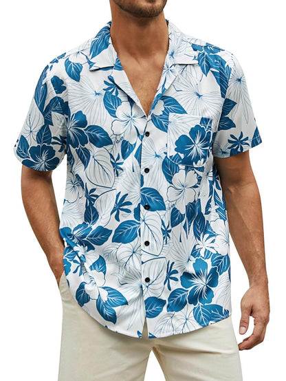 Vibrant Floral Men's Hawaiian Shirt - Personalized 3D Printed Style - Buy Center