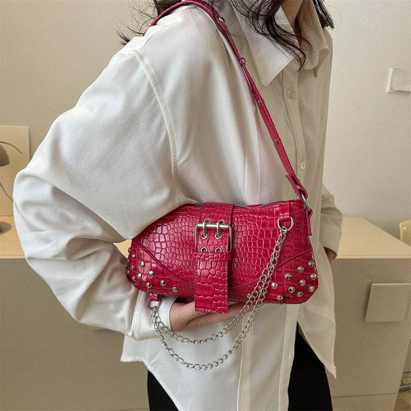 Fashionable Texture Shoulder Handbag - Stylish Urban Design for Commuters - Buy Center