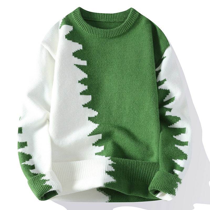 Fashion Round Neck Men's Sweater - Warm Rabbit Fur, 4 Stylish Colors - Buy Center