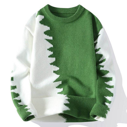 Fashion Round Neck Men's Sweater - Warm Rabbit Fur, 4 Stylish Colors - Buy Center