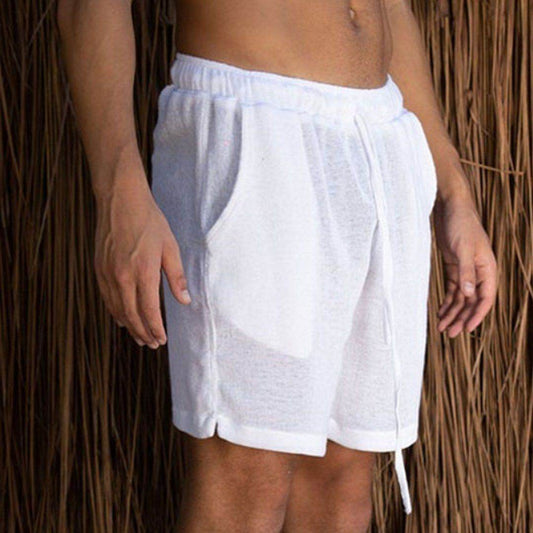 Buycenter Men's Solid Color Cotton Shorts - Casual, Micro Elasticity - Buy Center