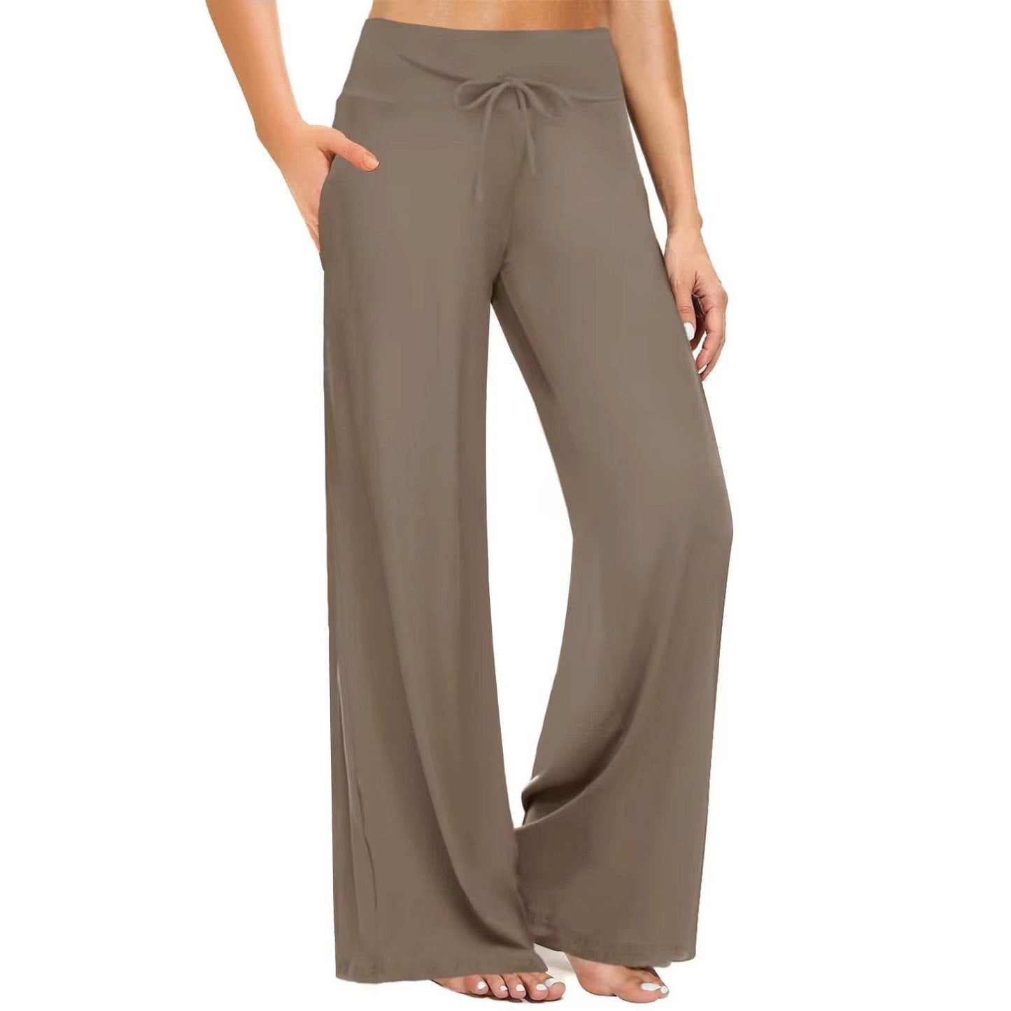 Women's High Waist Pajama Pants - Trendy Wide Leg Style for Comfort - Buy Center