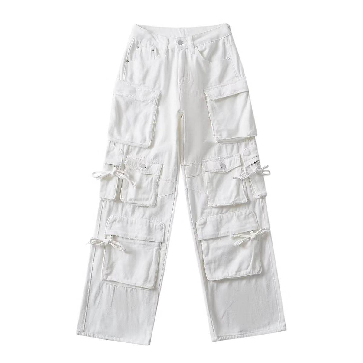 American Style Straight-Leg Denim Trousers - Comfortable Workwear Essentials - Buy Center
