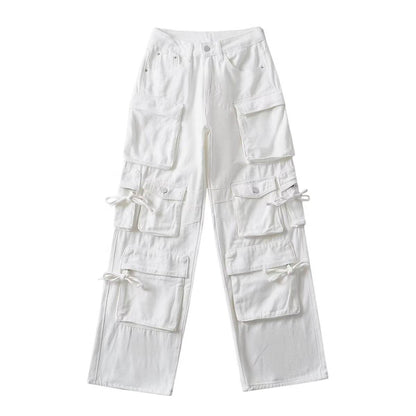 American Style Straight-Leg Denim Trousers - Comfortable Workwear Essentials - Buy Center
