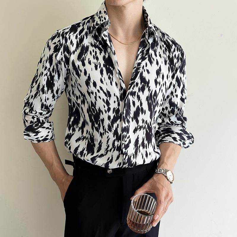 Personalized Men's Slim Fit Shirt - Black & White Plaid Design, Sizes M-4XL - Buy Center