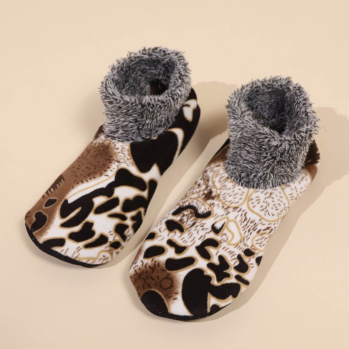 Plus Size Leopard Print Socks - Warm & Cozy Style for Women - Buy Center