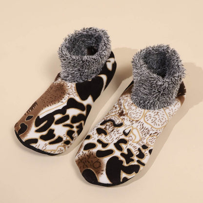 Plus Size Leopard Print Socks - Warm & Cozy Style for Women - Buy Center