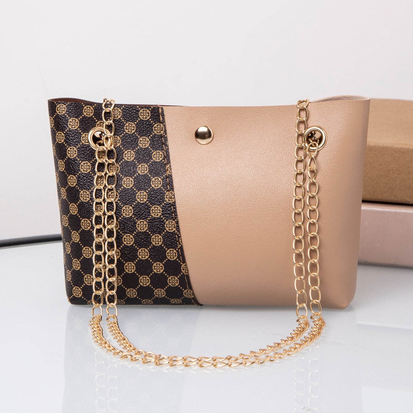 Dotted Prints Chain Shoulder Bag - Stylish PU Messenger for 2025 - Buy Center