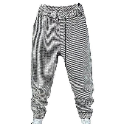 Fashionable Loose Ankle Banded Pants - Mid Waist, Elastic Waist Fit - Buy Center