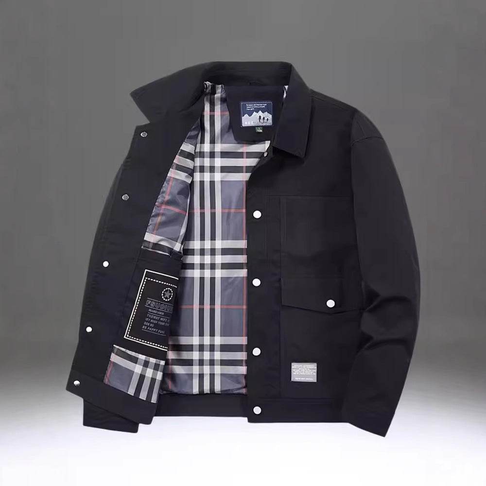 Versatile Loose Workwear Coat - Stylish Turn-Down Collar, Sizes M-5XL - Buy Center