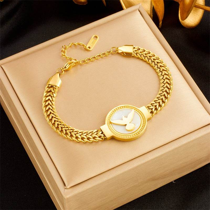 Buy Center Personalized Geometry Bracelet - Unique Bird & Sun Design - Buy Center