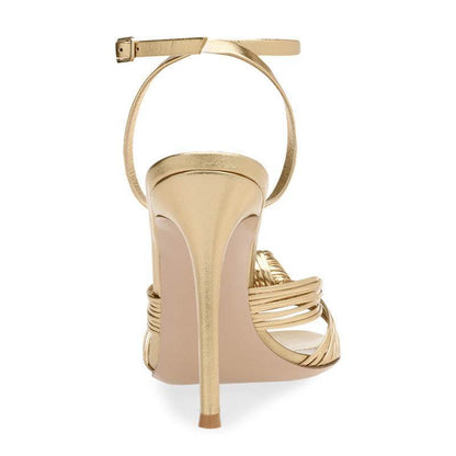 Buycenter Women's Plus Size Stiletto Heels - Trendy Light Gold PU - Buy Center