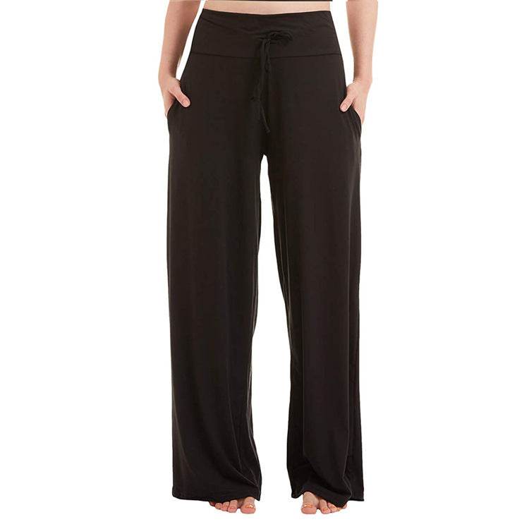 Women's High Waist Pajama Pants - Trendy Wide Leg Style for Comfort - Buy Center