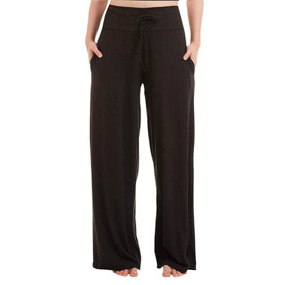 Women's High Waist Pajama Pants - Trendy Wide Leg Style for Comfort - Buy Center