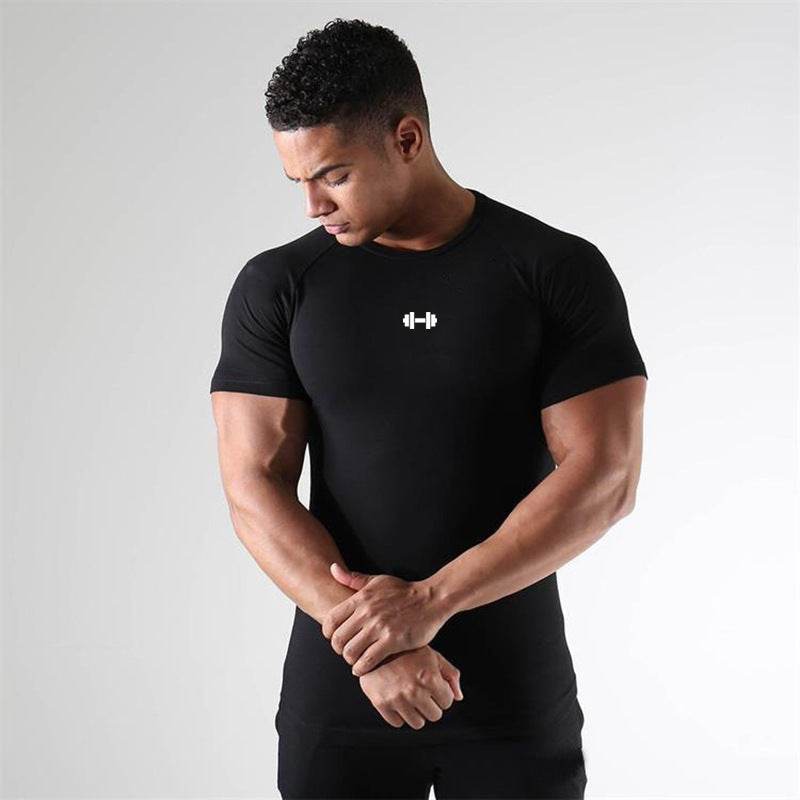 Slim Fit Short Sleeve Sports Shirt - High Elasticity & Breathable Design - Buy Center