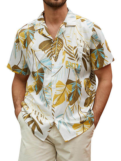 Vibrant Floral Men's Hawaiian Shirt - Personalized 3D Printed Style - Buy Center