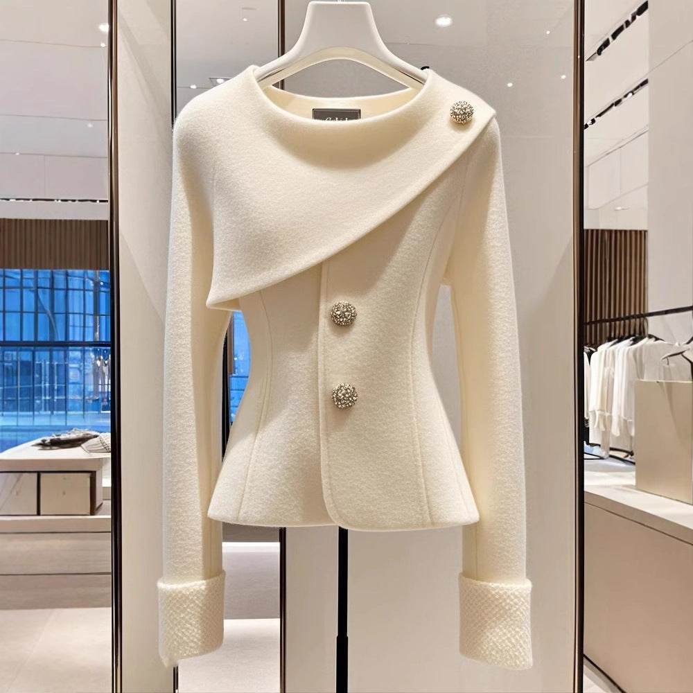 Buycenter Classic White Coat - Medium Thickness Women's Jacket - Buy Center
