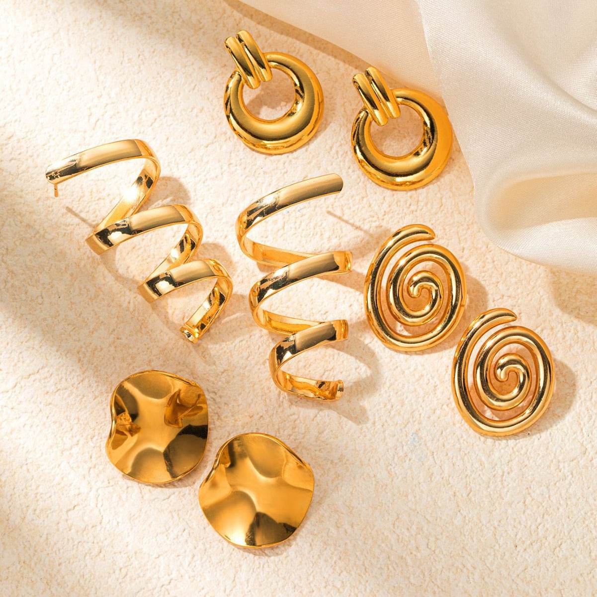 Retro Electroplated Earrings - Premium Titanium Steel for Women’s Style - Buy Center