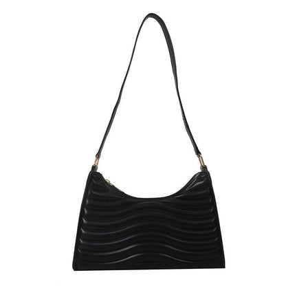 Buycenter Simple Textured Underarm Bag - Durable PU, Urban Chic Design - Buy Center