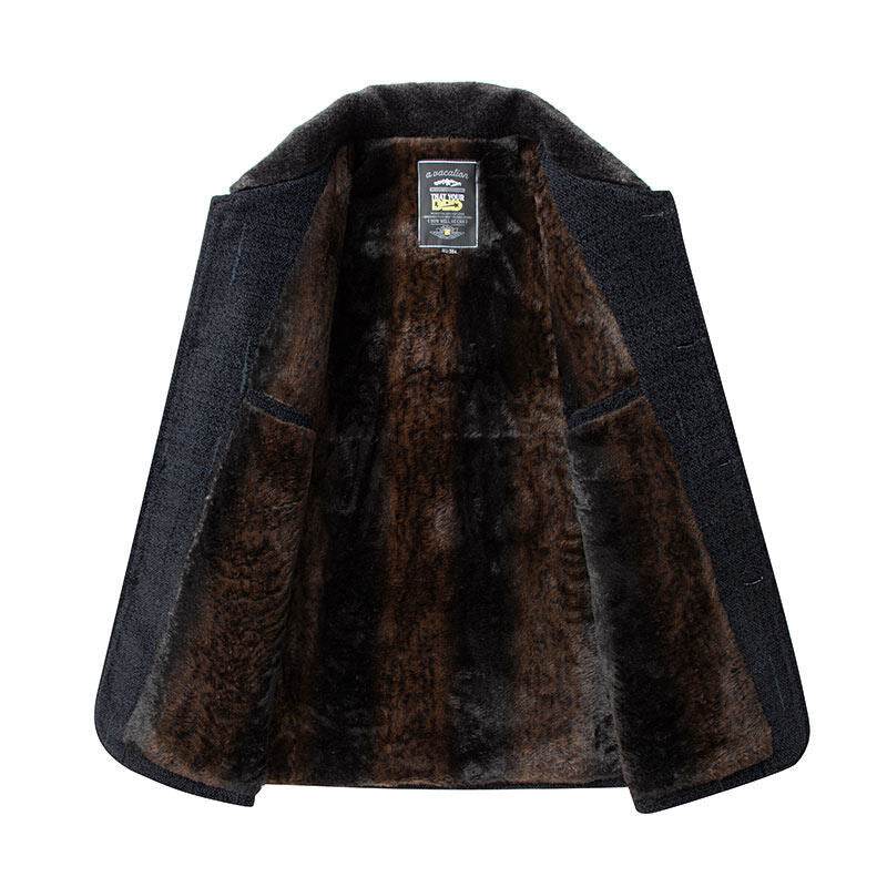 Stylish Fleece-Lined Chenille Cotton Coat for Men - Warm Winter Jacket - Buy Center