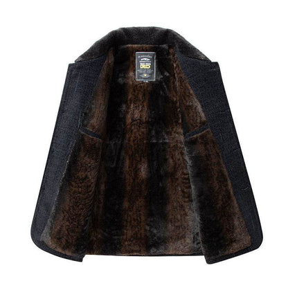 Stylish Fleece-Lined Chenille Cotton Coat for Men - Warm Winter Jacket - Buy Center