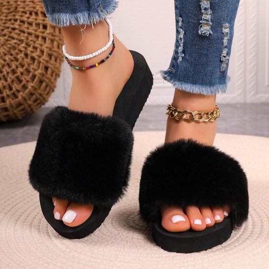Buycenter Women's Plus Size Thick Bottom Slippers - Super Soft Velvet - Buy Center