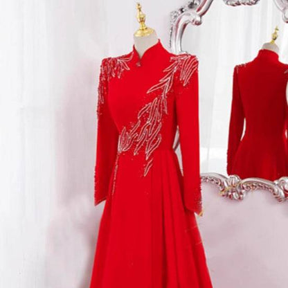 Elegant Long Sleeve Party Dress - Stylish Evening Wear for Women - Buy Center
