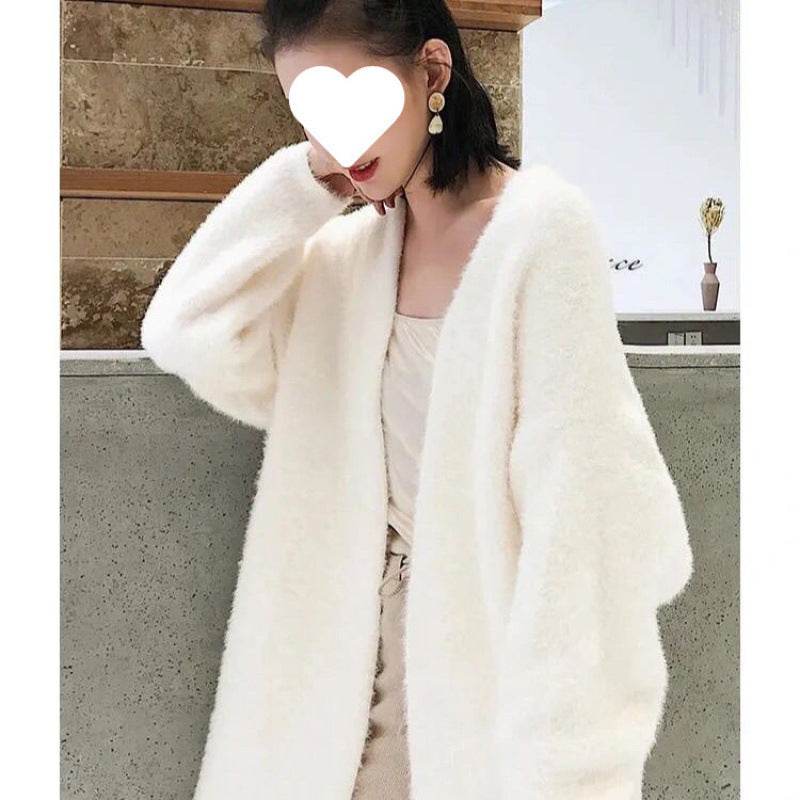 Mink-like Wool Cardigan for Men - Thick Mid-length Stylish Sweater - Buy Center