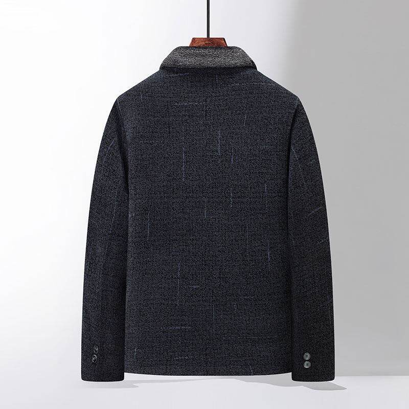 Stylish Fleece-Lined Chenille Cotton Coat for Men - Warm Winter Jacket - Buy Center