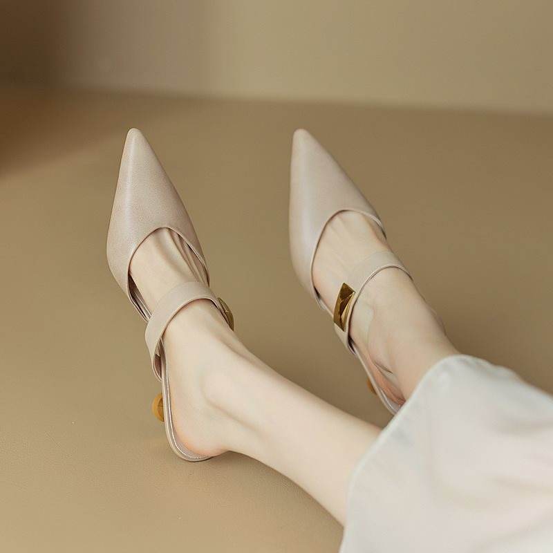 Buycenter Trendy Pointed-Toe Mules - Stylish High Heel Slippers for Women - Buy Center