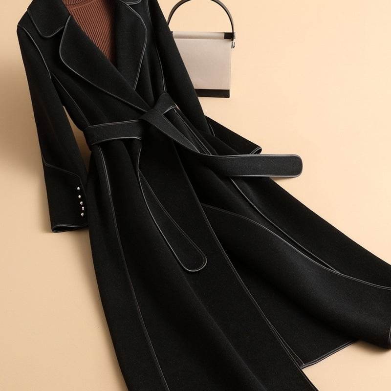 Buycenter Women's High-End Woolen Trench Coat - Stylish & Cozy Fashion - Buy Center