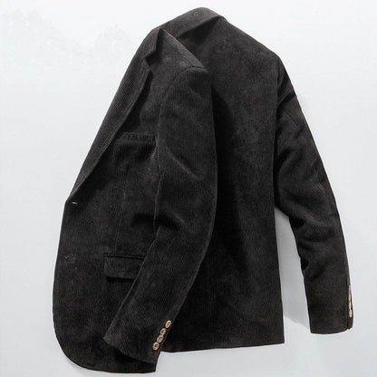 Stylish Corduroy Suit Jacket for Men - Slim Fit Autumn Business Casual - Buy Center