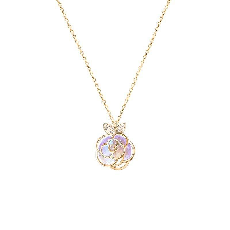 Camellia Flower Necklace & Bracelet Set - Elegant Bridal Jewelry 2025 - Buy Center