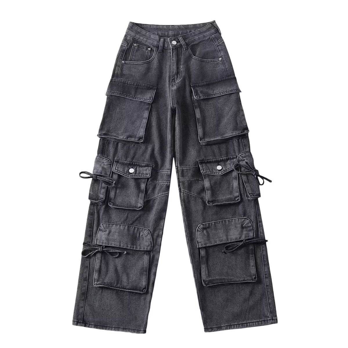 American Style Straight-Leg Denim Trousers - Comfortable Workwear Essentials - Buy Center