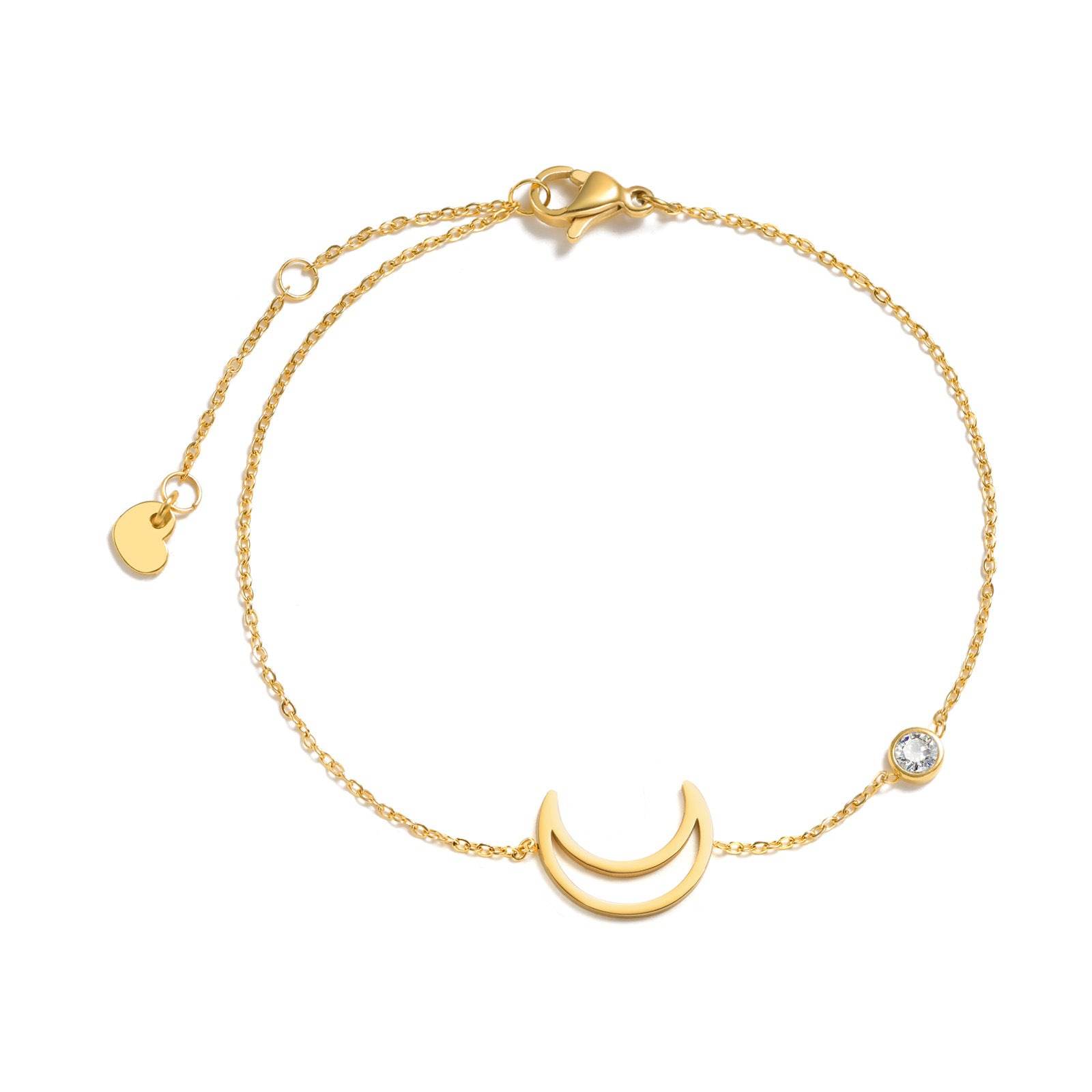 Buy Center Stainless Steel Thin Bracelet - Sun, Moon & Star Design - Buy Center