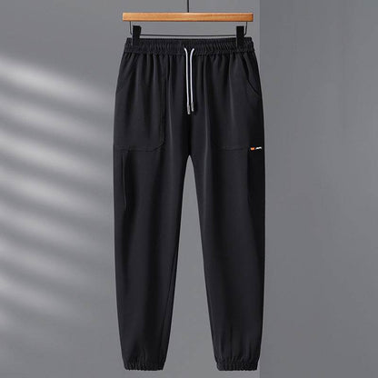 Summer Loose Cargo Pants for Men - Ankle-tied Tencel Casual Trousers - Buy Center