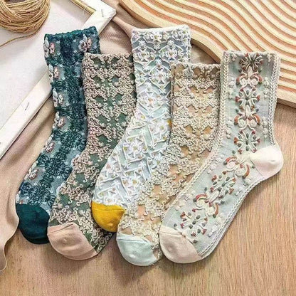 Cute Brown Striped Couple Socks - Cozy Autumn & Winter Essentials - Buy Center