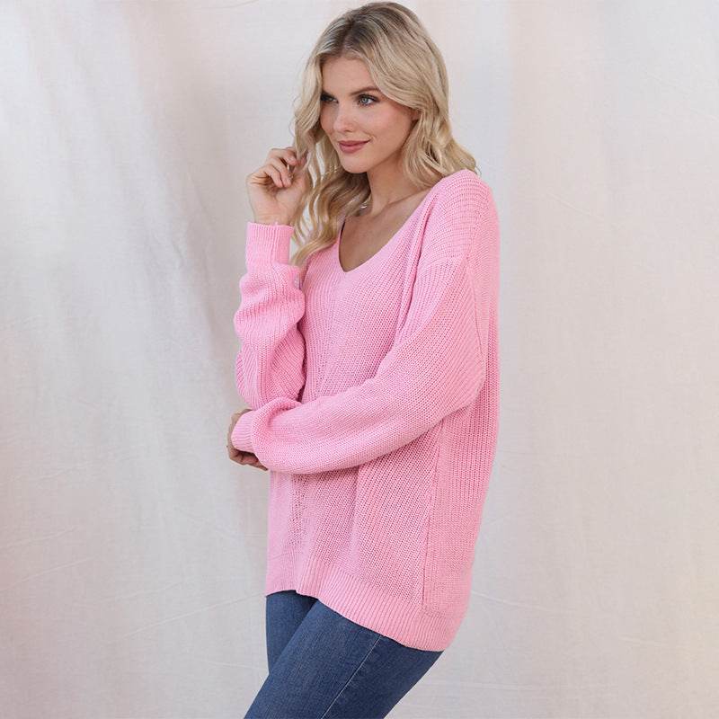 Autumn Slim Fit Women's Sweater - Trendy Long Sleeve Pullover Top - Buy Center