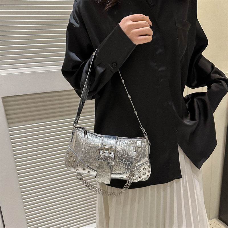 Fashionable Texture Shoulder Handbag - Stylish Urban Design for Commuters - Buy Center