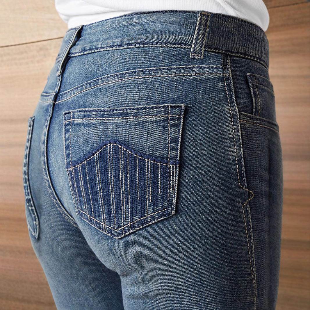 Women's American-Style Skinny Jeans - Slimming Navy Casual Pants 2025 - Buy Center