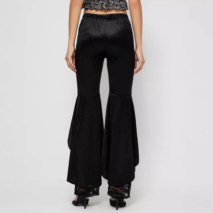 Women's Elegant Lace Bell-Bottom Pants - Stylish Wide Leg Trousers 2025 - Buy Center