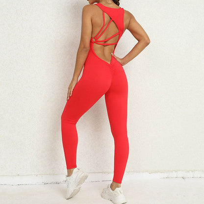 Buycenter Women's One-Piece Sleeveless Yoga Jumpsuit - Comfortable & Stylish - Buy Center