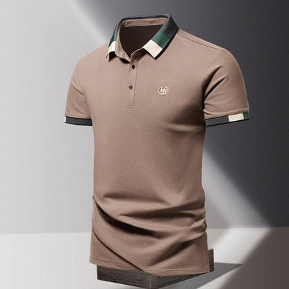 Men's Spring Short Sleeve Lapel Shirt - Stylish Stripes in Various Colors - Buy Center