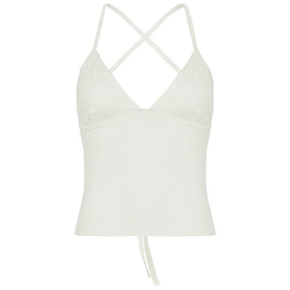 Buycenter V-Neck Hollow Out Exercise Skirt Suit - Solid Color & Sexy Style - Buy Center